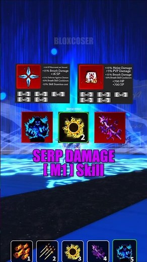 Serpent Breathing M1 Damage Demon Blade Roblox #roblox #demonblade