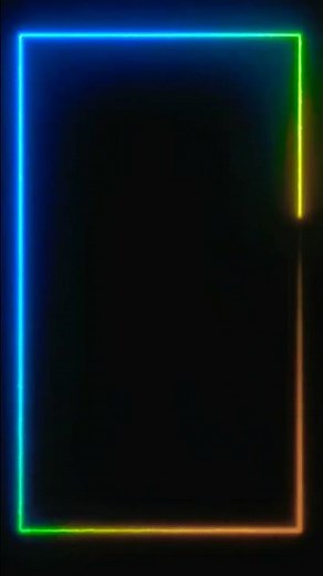 4k NEON FRAME || Abstract Border || Overly || Orange & Blue Glowing Border #frame #neon #shorts