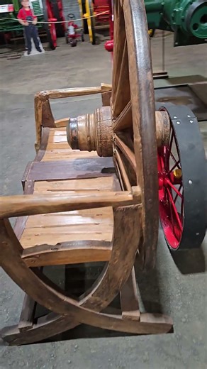 Wagon Wheel Bench!! Unique