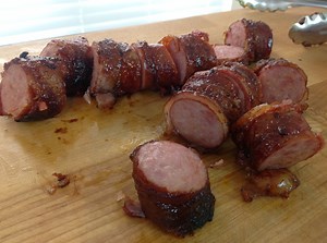 Bacon Wrapped Smoked Sausage Recipe