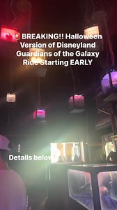 🚨🎃A fan-favorite Disneyland Halloween overlay is available early this year! The Guardians of the Galaxy: Monsters After Dark is starting today at Disney California Adventure. During the Halloween celebration, this overlay runs daily from 3 pm onwards, while the regular Guardians of the Galaxy - Mission: Breakout! attraction is available until 2 pm every day. The overlay is considered a separate experience for Lightning Lane Multi Pass, meaning that you can book the ride twice in one day - once