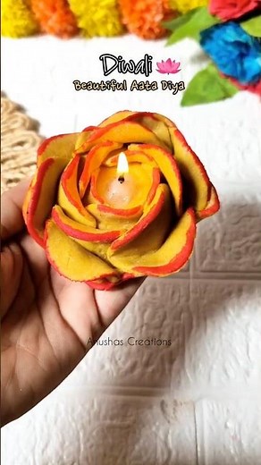 Diya Made from Flour | Easy Diwali Diya Making at Home #shorts #ytshorts #hype #diwalidecoration