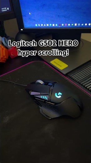 Here’s the hyper scrolling on my logitech G502 HERO! #mice #computer #mouse #windows11