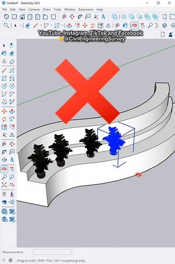 Stop Placing Objects Manually ❌ This SketchUp Path Hack Saves HOURS! 🤯⚡