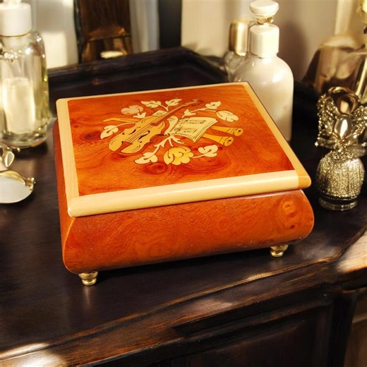 Vintage Reuge Music Box – Violin & Sheet Music Design, “let There Be Peace on Earth” - Etsy