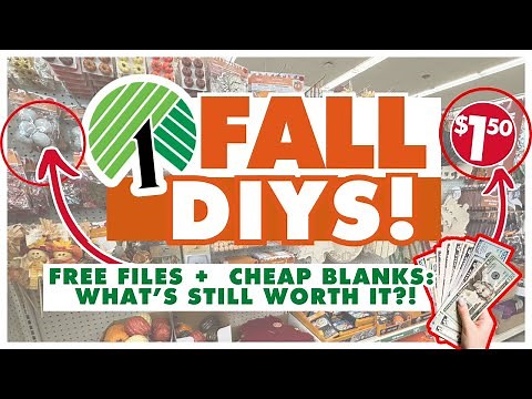 These CHEAP Dollar Tree items (even with the increase!) make the CUTEST Fall DIY Cricut Decorations!