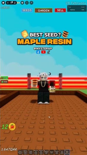 MAPLE RESIN SEED IN GROW A GARDEN | ROBLOX