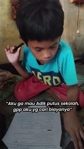 Alfi didn't just lose his parents, he also lost his education