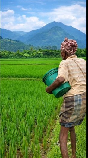 Fertilizer Application in Rice Field ||• #agrifuture #trending #farming #shortsvideo #shorts
