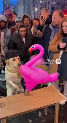 Dog Magician Plays Shell Game on the Street 🐶✨#dogtricks #funny #shorts