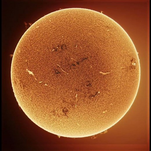 Full Solar Disk animation showing Chromosphere and Photosphere