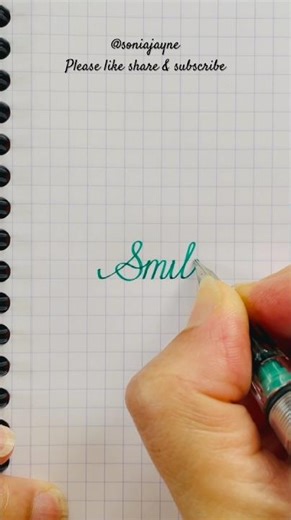 How to Write the Word Smile in Cursive | Cursive Handwriting Tutorial