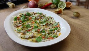 Sweet and sharp sea bass recipe