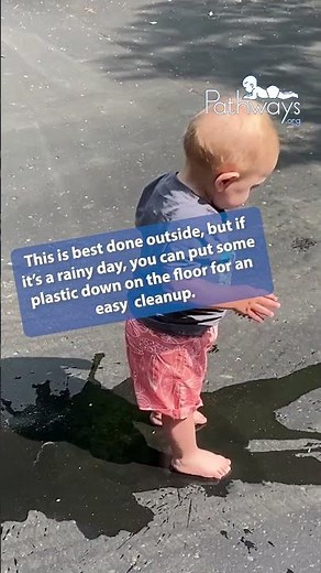 Outdoor Foot Painting Sensory Activity #shorts