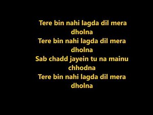 SIMMBA: Tere Bin Nahi Lagda Karaoke with lyrics | Ranveer singh, Sara Ali Khan |