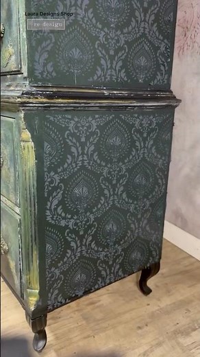 Chalk Paste + Stencils = Stylish Detail! Easy Furniture Idea By Redesign ✨