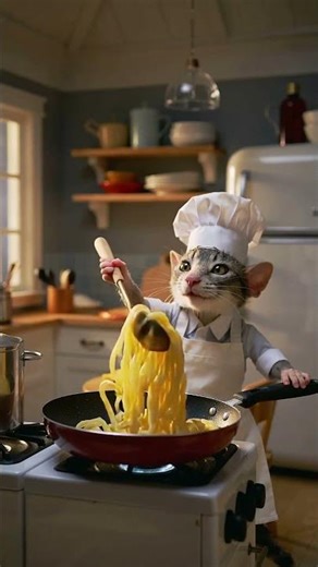 Mouse “Wins” Unplugged… Then Burns Cat With Pasta#shorts #viral