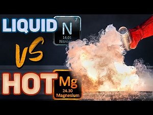 Magnesium Fire and Liquid Nitrogen! Magnesium Nitride