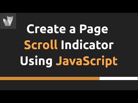 How to create a page scroll progress bar indicator with javascript