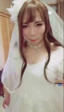 Crossdresser Bride in Wedding dress