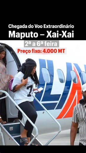 LAM MANTÉM O PREÇO DE 4000MT DA PASSAGEM MAPUTO= XAI-XAI=MAPUTO ATÉ DIA 23 DE JANEIRO Em face de um vídeo que circula nas redes sociais, a Linhas Aéreas de Moçambique (LAM) vem, por este meio, esclarecer que o preço da passagem aérea Maputo–Xai-Xai–Maputo, no valor de 4.000 meticais, corresponde a uma tarifa extraordinária, aplicada em resposta à situação de emergência, limitada a um número restrito de lugares por voo. Uma vez esgotados os lugares afectados por esta tarifa extraordinária, a defi