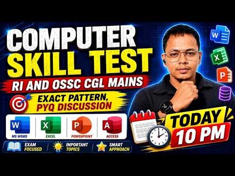 COMPUTER SKILL TEST | Practical + Theory Complete Class | OSSSC RI Exam