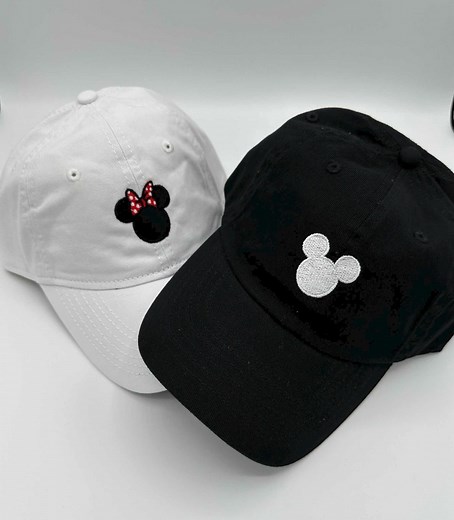 Minnie Mickey Ears Embroidered Hat Cute Mouse Ears Bow Icon Cap Adult Kids Adjustable Caps - Etsy