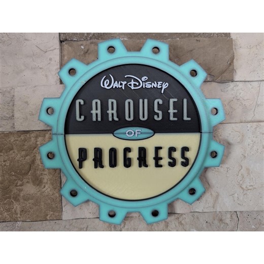 Disney 3D Printed Sign - Carousel of Progress 2 - Custom Made Mouse Fanart - Etsy