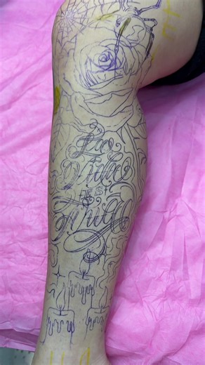 First Tattoo of 2026: Impressive Quarter Sleeve Design