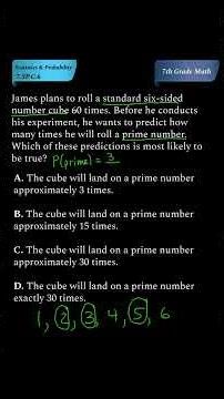 Test Prep: Approximate the Probability of Chance Events (7th Grade Math) | 7.SP.C.6