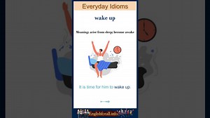 Wake up meaning wake up sentences Common English Idioms shorts
