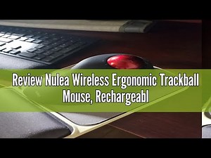 Review Nulea Wireless Ergonomic Trackball Mouse, Rechargeable, Bluetooth Rollerball Mouse, 44mm Inde