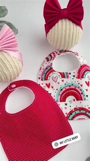 Valentine Rainbow Bibs Girl Set, Handmade Bibs, Bibs and Headbands, Baby Shower Baby Gift - Etsy