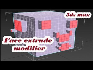 3ds max tutorial Face extrude modifier