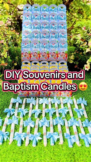 Flexing my DIY souvenirs and DIY Baptism candles 😍😍😍 #candles #souvenir #baptism #candle #creatorsearchinsights