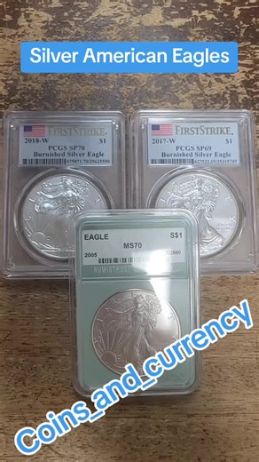 Silver American Eagles #stackingsilver #silver #coincollecting #USMint #silver #americansilvereagle #silvereagle