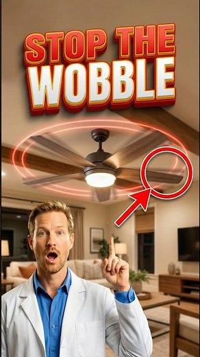 How to Fix a Wobbly Ceiling Fan in 60 Seconds (No Tools) | #shorts