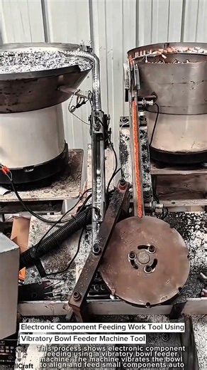 Electronic Component Feeding Work Tool Using Vibratory Bowl Feeder Machine Tool #worktool