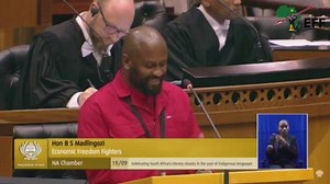 Fighter Ringo Madlingozi debates in the National Assembly on Heritage Day: Celebrating South Africa’s literary classics in the year of indigenous languages. | Economic Freedom Fighters