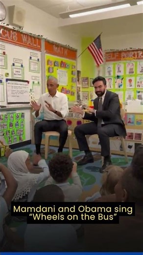 Mamdani & Obama Sing ‘Wheels on the Bus’ With Kids | Viral Moment