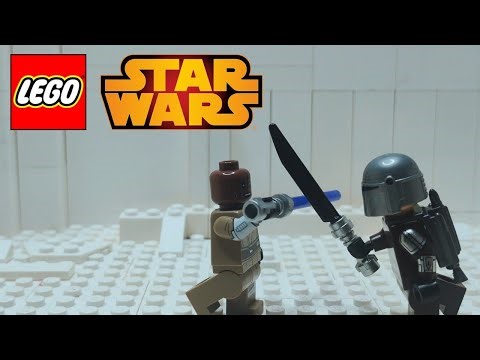 LEGO Star Wars Mace Windu vs The Mandalorian (Stop Motion)