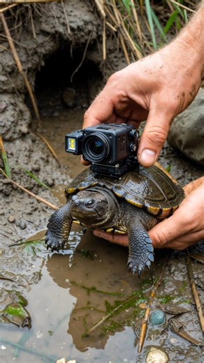 कछूआ के ऊपर कैमरा बांध कर पहुंचाया गया 😱 || #shortsvideo #shortsfeed #youtubeshorts