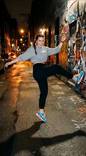 Urban Street Dance – Energetic Hip‑Hop Freestyle in a Graffiti Alley