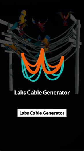 The cable generator node is such a fun node. Check it out! #houdini #houdinifx #sidefx #quicktip #tutorial #mograph #animation #simulation #bts