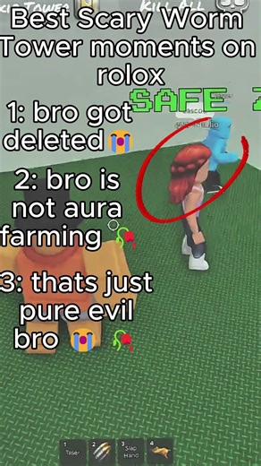 Best Roblox Scary Worm tower moments 💀