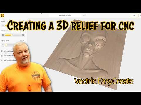 Vectric easy create- Creating a 3D relief