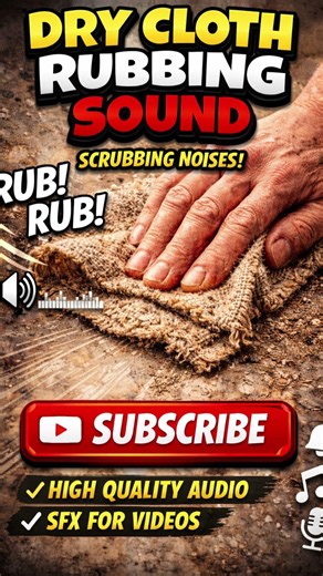 Dry Cloth Scrubbing Sound Effect | Realistic Cleaning SFX