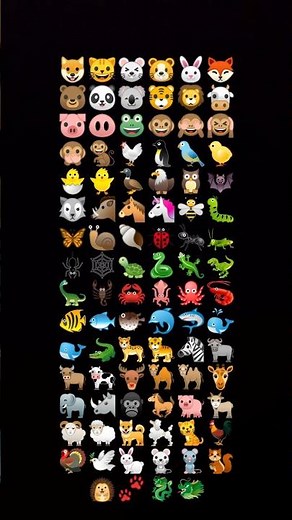 All of the animal emoji's