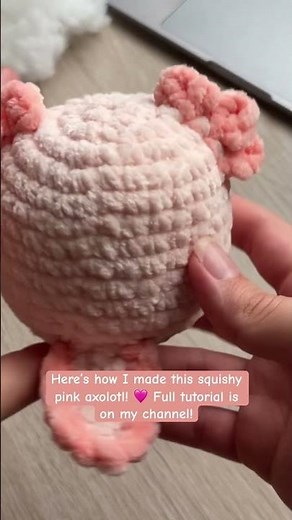 Crochet axolotl tutorial #crochet #amigurumi #amigurumitutorial #beginnercrocheter