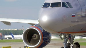 Aircraft moving around an airport - Free Stock Video